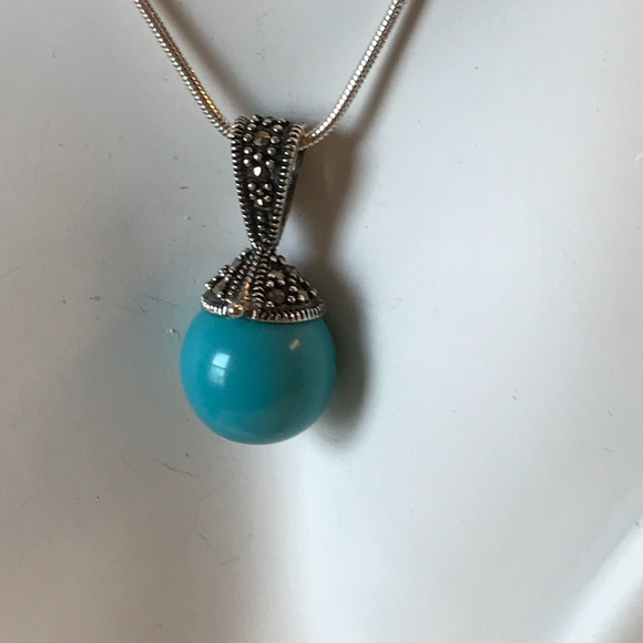 925 Sterling Silver & Turquoise Set - Picture 3 of 4